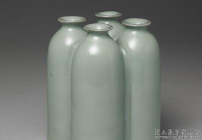 图片[2]-Four conjoined vases in green glaze, Qing dynasty, Yongzheng reign (1723-1735)-China Archive